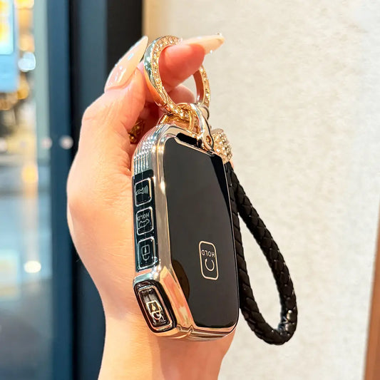 for Kia Key Fob Cover with Keychain,Car Key Case Shell Protection Fit for Kia K5 Forte Sportage Soul Seltos Telluride Sorento,New model of Kia car key chain