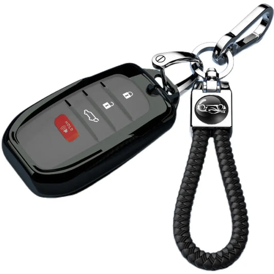 for Toyota Key fob Cover,case with chain,Tpu 360 Degree Protection Key Case compatible with 2021-2025 2026 Venza,RAV4 Prime,Sienna,Land Cruiser,Fortuner,Mirai,