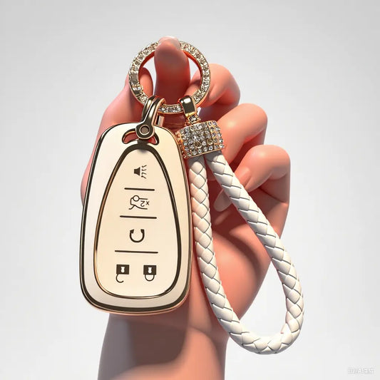 Car Key Fob Cover Key Case Cover for CHEVROLET 2016-2021 for Chevy Equinox Malibu for Camaro Cruze Blazer Traverse Trax, Only for 5-Bottons 2023 2024 2025 and remotes